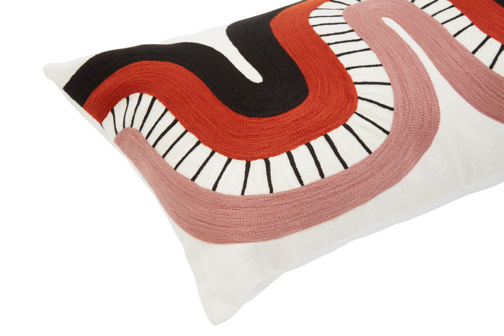 Curve Pattern Rectangular Cushion