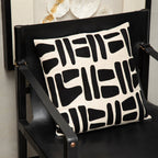 Natural And Black Square Cushion