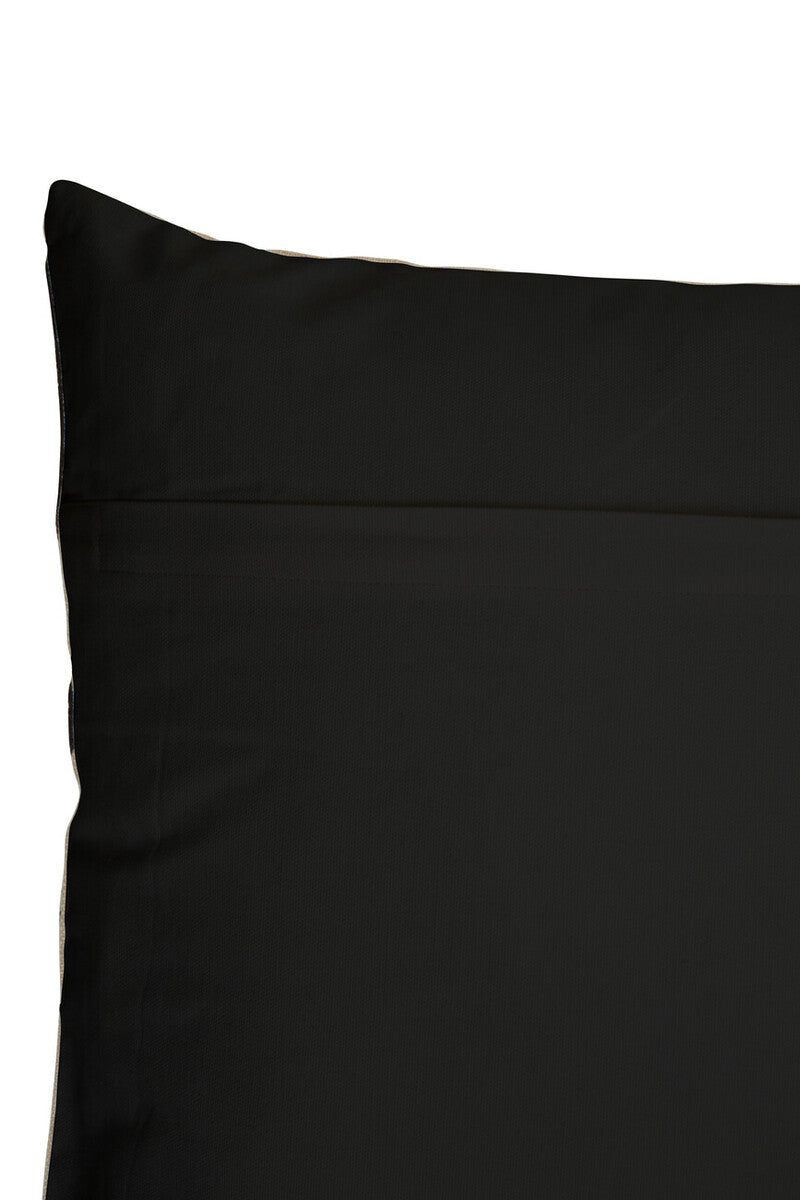 Natural And Black Square Cushion