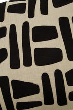 Natural And Black Square Cushion
