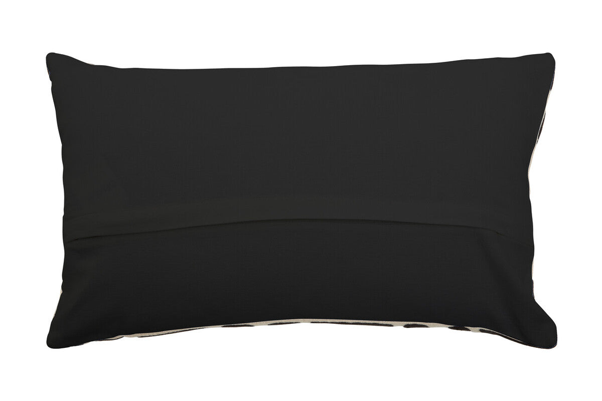 Natural And Black Rectangular Cushion