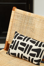 Natural And Black Rectangular Cushion