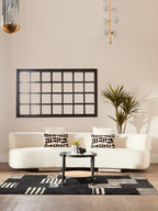 Natural And Black Rectangular Cushion