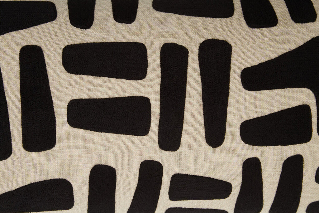 Natural And Black Rectangular Cushion