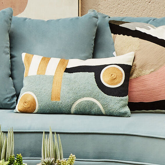 Abstract Rectangular Cushion