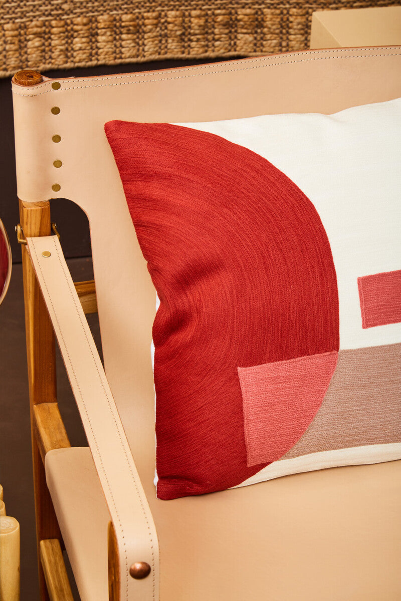 Red And White Tonal Cushion
