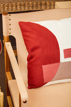 Red And White Tonal Cushion
