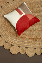 Red And White Tonal Cushion