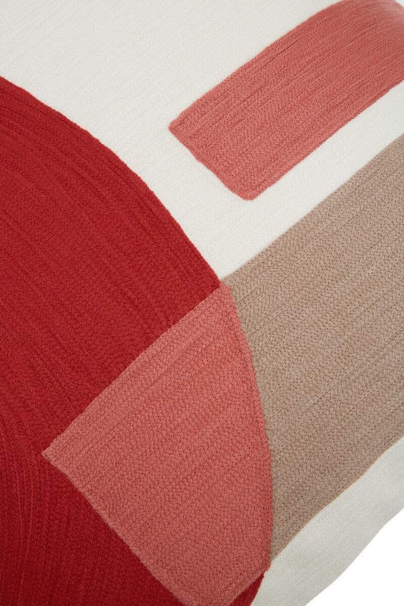 Red And White Tonal Cushion