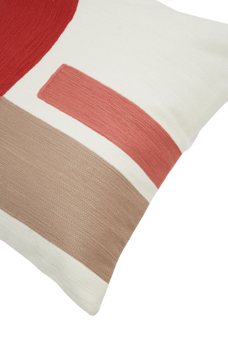 Red And White Tonal Cushion
