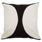 Black And White Semi Circular Design Cushion