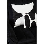 Black And White Semi Circular Design Cushion