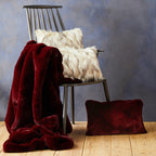 Bosie Red Wine Faux Fur Throw