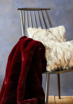 Bosie Red Wine Faux Fur Throw