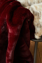 Bosie Red Wine Faux Fur Throw