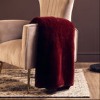 Bosie Red Wine Faux Fur Throw