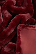 Bosie Red Wine Faux Fur Throw