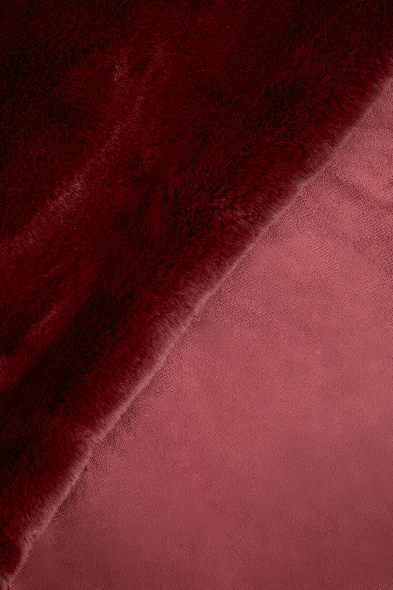 Bosie Red Wine Faux Fur Throw