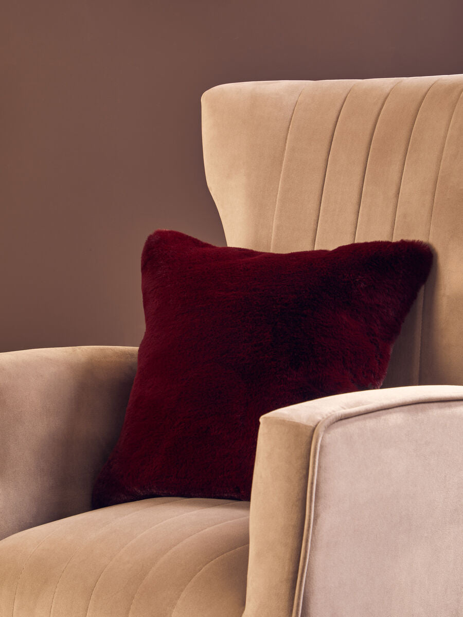 Burgundy Square Cushion