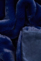 Bosie Navy Blue Faux Fur Throw