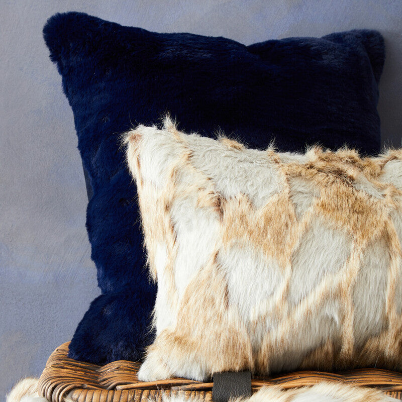 Navy Blue Square Cushion