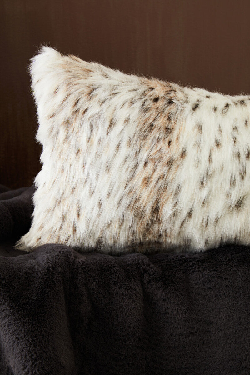 Bosie Grey Faux Fur Throw