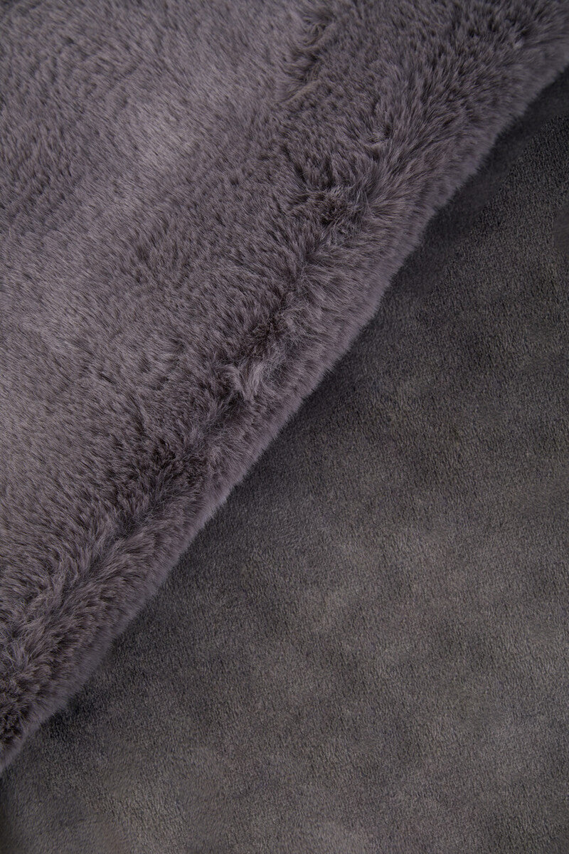 Bosie Grey Faux Fur Throw