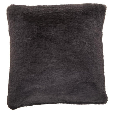 Grey Square Faux Fur Cushion