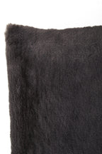 Grey Square Faux Fur Cushion