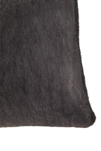 Grey Square Faux Fur Cushion