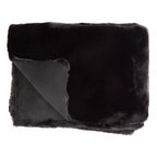 Bosie Black Faux Fur Throw
