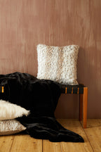 Bosie Black Faux Fur Throw