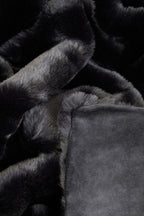Bosie Black Faux Fur Throw