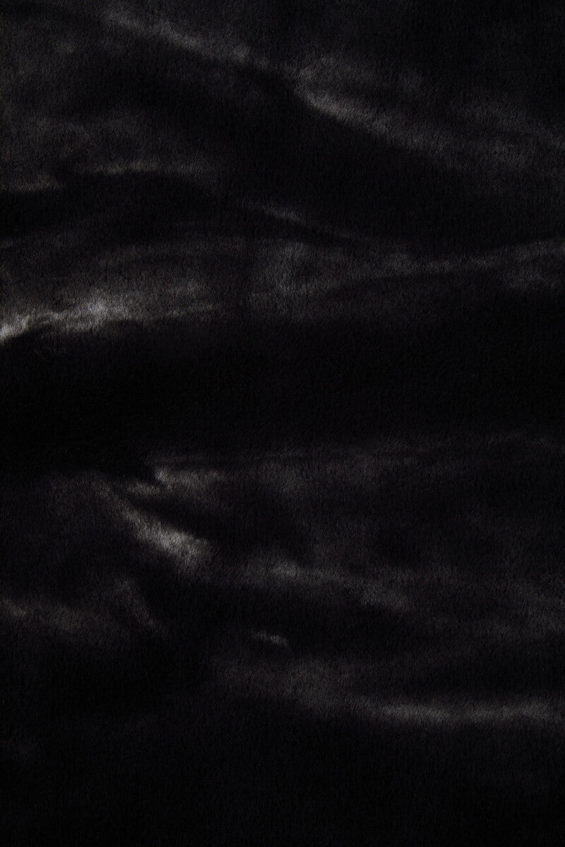 Bosie Black Faux Fur Throw