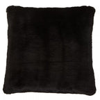 Black Square Faux Fur Cushion