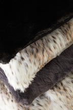 Black Square Faux Fur Cushion