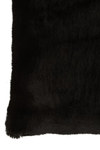 Black Square Faux Fur Cushion