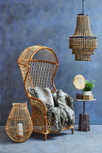 Bosie Mocha Ombre Fur Throw