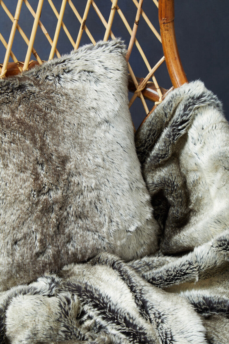 Bosie Mocha Ombre Fur Throw
