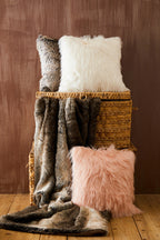 Bosie Mocha Ombre Fur Throw