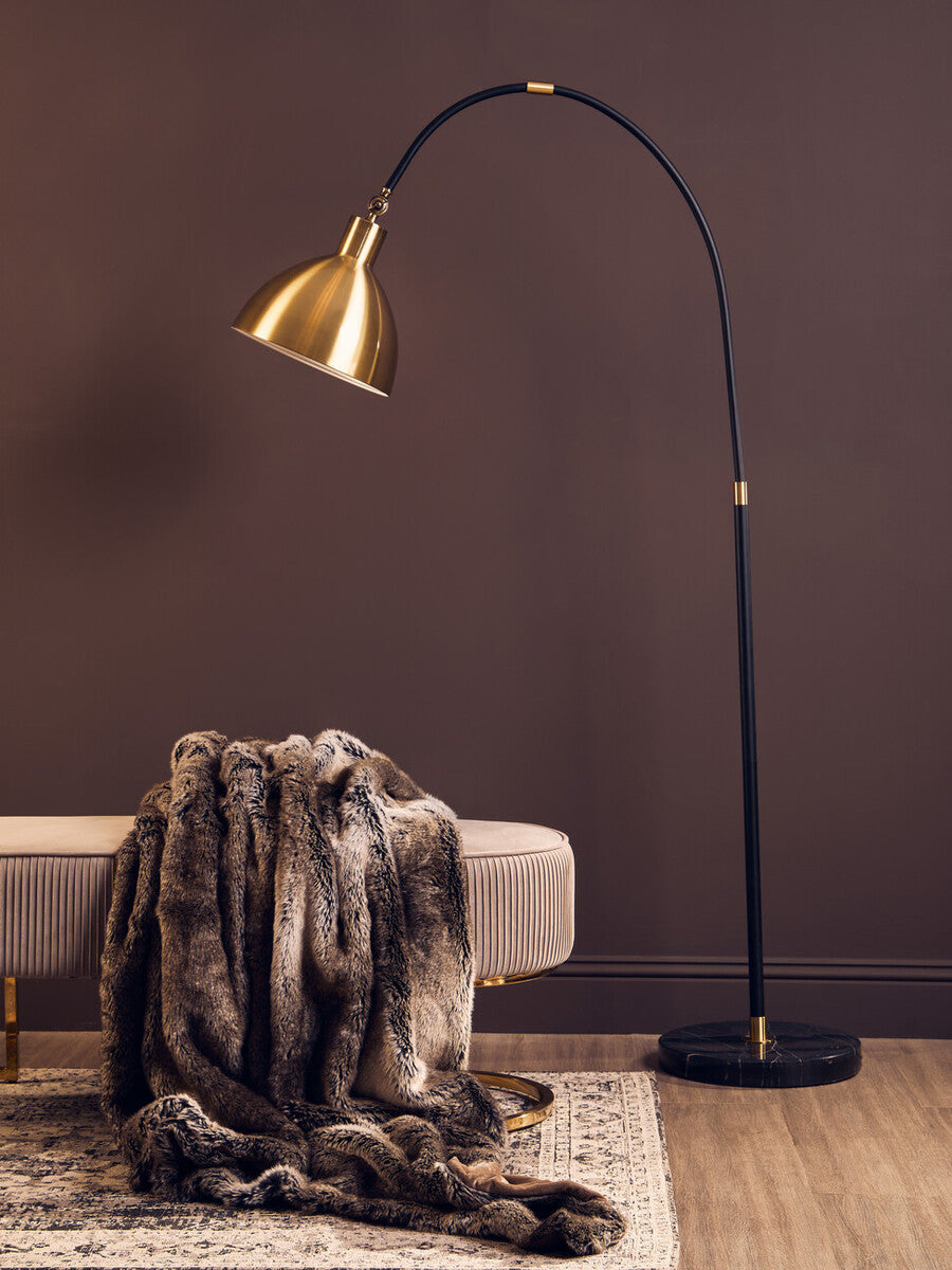 Bosie Mocha Ombre Fur Throw