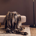 Bosie Mocha Ombre Fur Throw