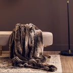 Bosie Mocha Ombre Fur Throw