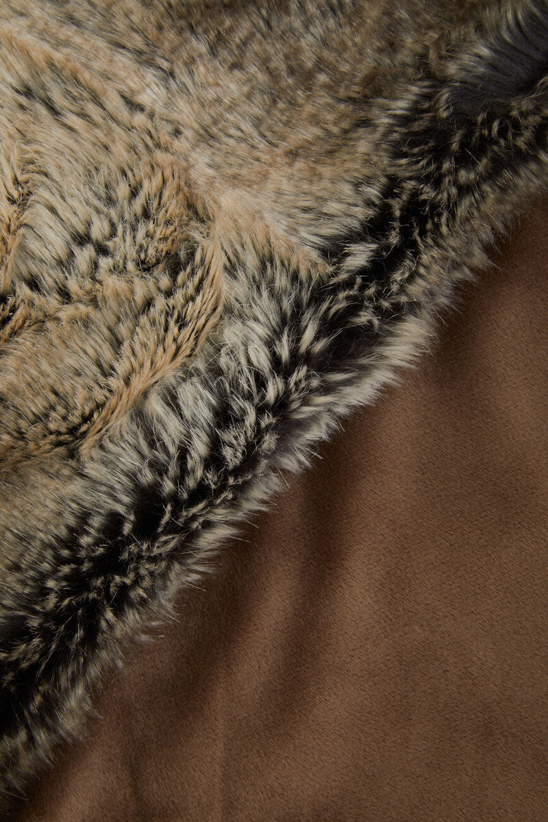 Bosie Mocha Ombre Fur Throw