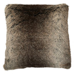 Mocha Ombre Square Faux Fur Cushion