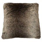 Mocha Ombre Square Faux Fur Cushion