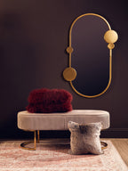 Mocha Ombre Square Faux Fur Cushion