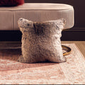 Mocha Ombre Square Faux Fur Cushion