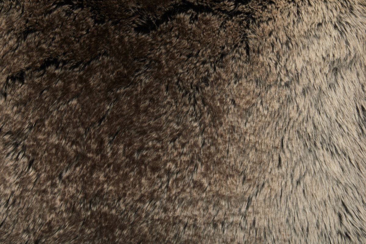 Mocha Ombre Square Faux Fur Cushion