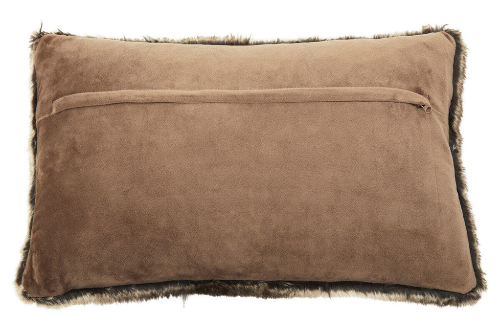 Mocha Ombre Rectangular Faux Fur Cushion